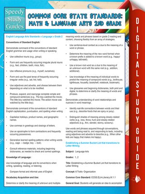 cover image of Common Core State Standards - Math and Language Arts, 2nd Grade